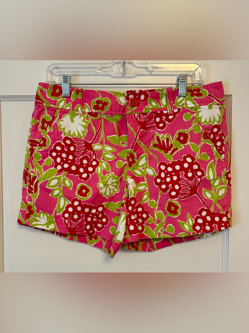 Lilly Pulitzer Callahan Shorts A Thing Called Love Pink Floral Size 8